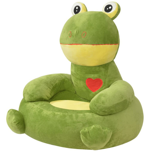 Chillicothe Polyester Children Frog Chair In Green