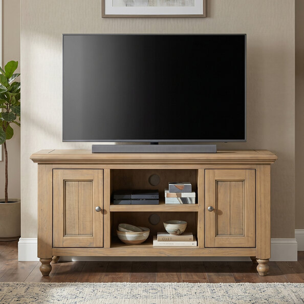 Chilton Small Wooden TV Stand with 2 Doors in Natural