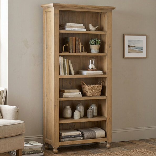 Chilton Wooden Bookcase with 6 Shelves in Natural