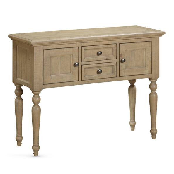 Chilton Wooden Console Table With 2 Doors 2 Drawers in Rustic Oak