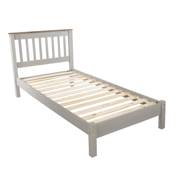 Consett Wooden Single Bed In Grey And Oak