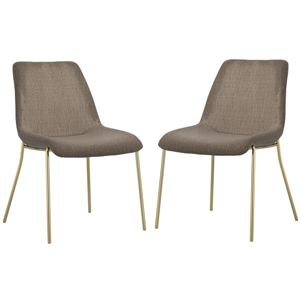 Coquitlam Taupe Velvet Dining Chairs - Pair