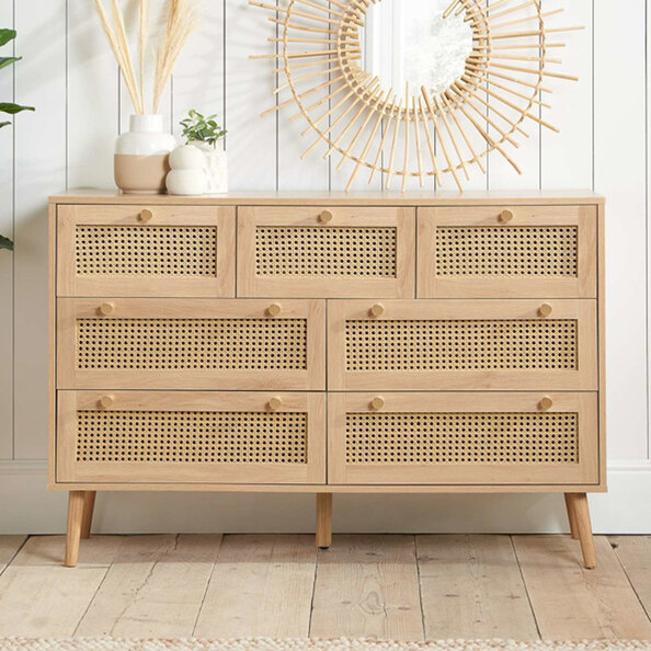 Coralie Wooden Chest Of 7 Drawers In Oak