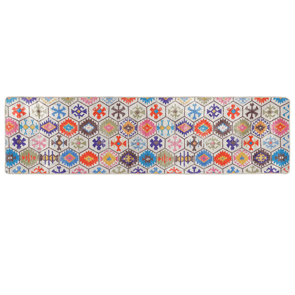Corwin 300cm Polyester Washable Anti-Slip Rug In Multicolour