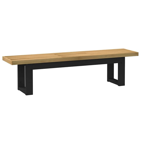 Crowley Wooden Dining Bench With U-Shaped Legs In Natural
