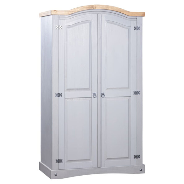 Croydon Wooden Wardrobe With 2 Doors In Grey And Brown