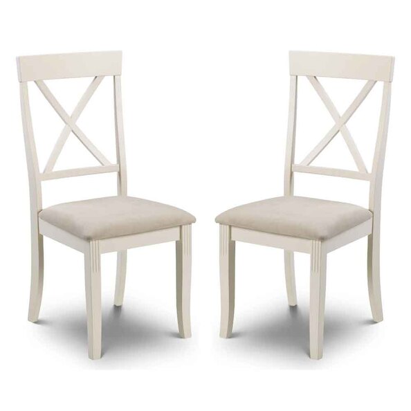Dagan Ivory Wooden Dining Chairs in Pair