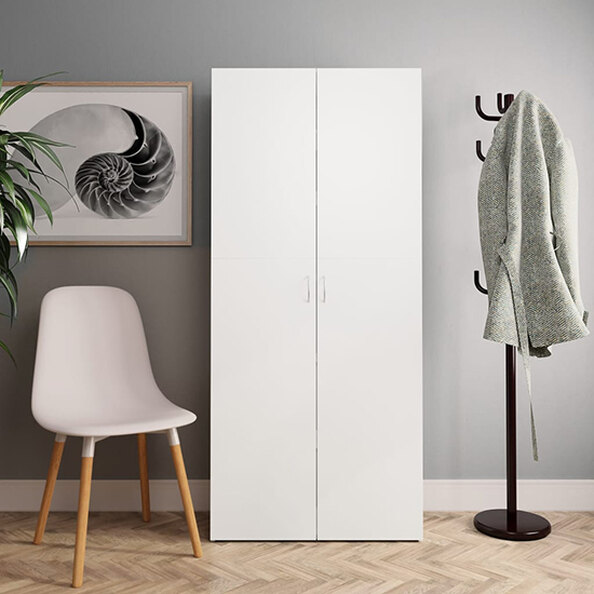 Daithi Wooden Shoe Storage Cabinet In White