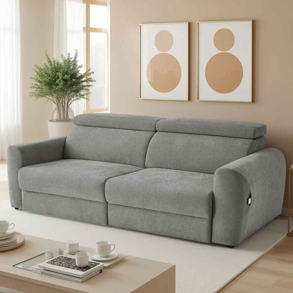 Dalvero Fabric 3 Seater Sofabed in Grey