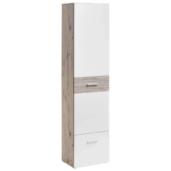 Deland Wooden Hallway Cabinet With 2 Doors In White And Oak
