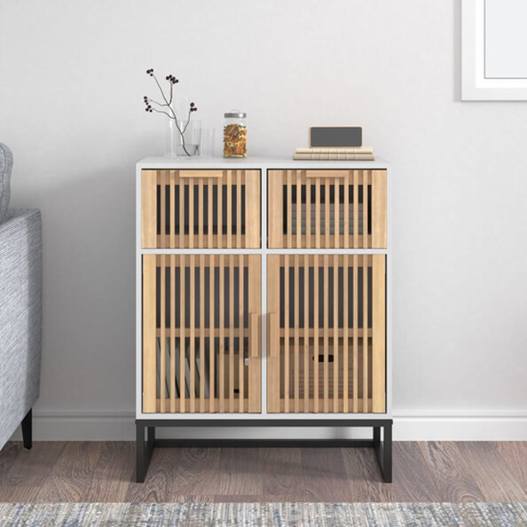 Delicia Wooden Sideboard With 2 Doors In White