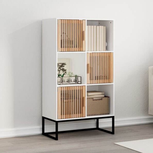 Delicia Wooden Highboard With 3 Doors 3 Shelves In White