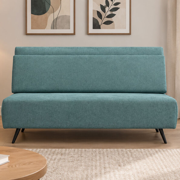 Derano Fabric Sofa Bed in Petrol Blue