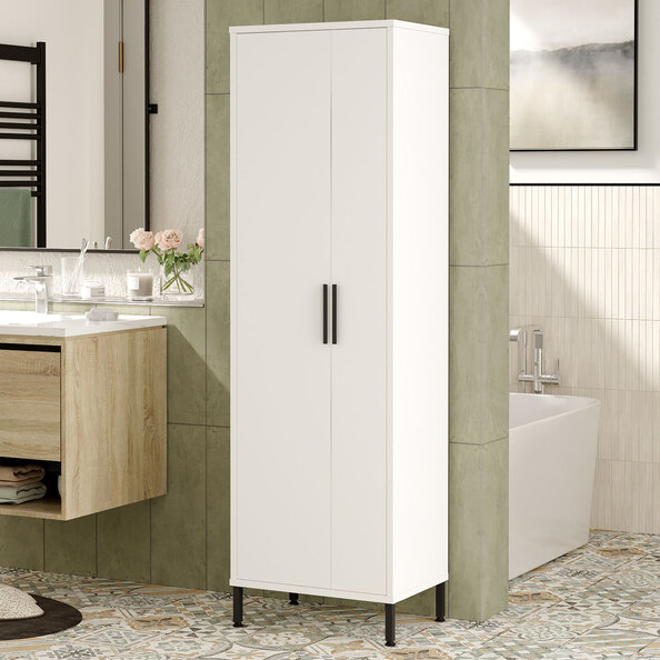Diavo Wooden Hallway Cabinet With 2 Doors In White