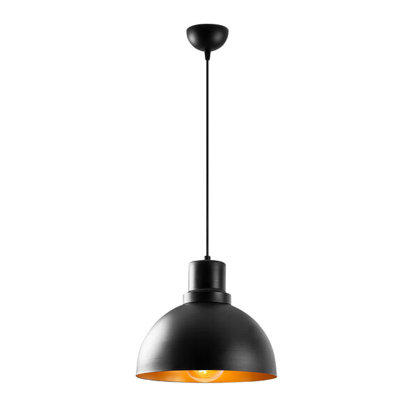 Dodo Round Metal Ceiling Pendant Light in Black