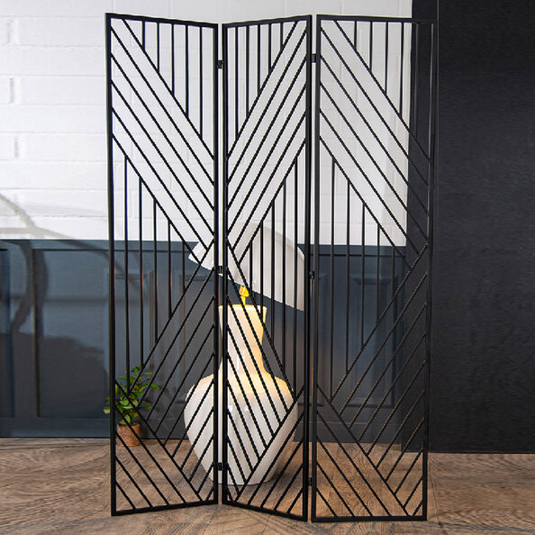 Dormeo Metal Room Divider Screen in Black