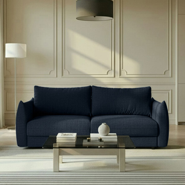 Dormira Fabric Sofa Bed in Navy Blue