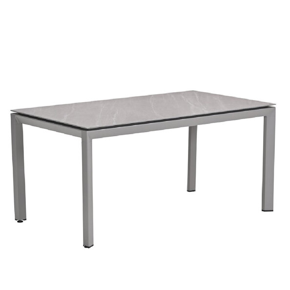 Draper Small Stone Rectangular Garden Dining Table In Sand