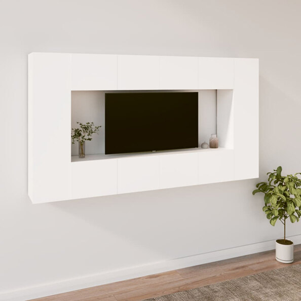 Dunixi Wooden Living Room Furniture Set In White