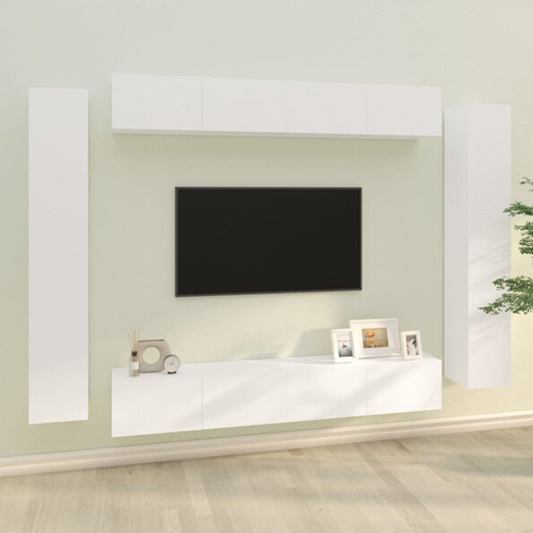 Dunlap Wooden Living Room Furniture Set In White