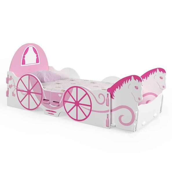 Durango Wooden Toddler Bed In Pink And White