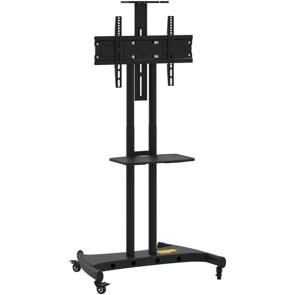 Easton Large Steel TV Wall Mount Bracket With Wheels In Black