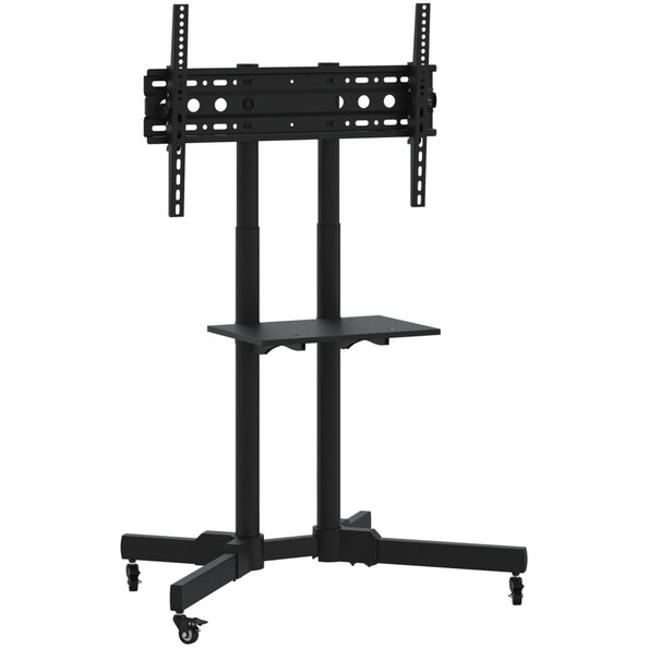 Easton Small Steel TV Wall Mount Bracket With Wheels In Black