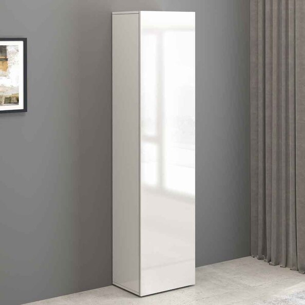 Eindhoven High Gloss Storage Cabinet With 1 Door In White