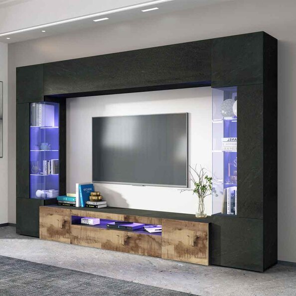 Eindhoven Wooden Entertainment Unit In Report And Pereira Maple