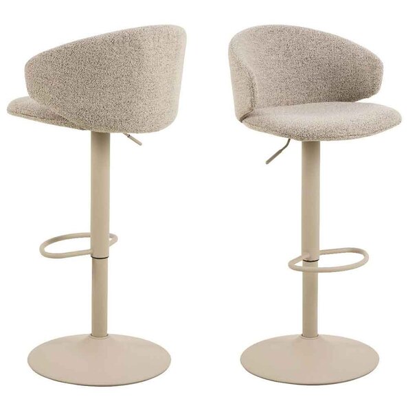 Elkhorn Beige Fabric Dining Chairs In Pair