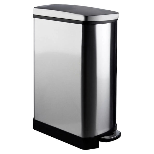 Elkin Stainless Steel Rectangle Pedal Bathroom Bin