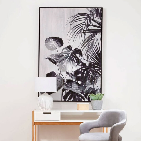 Elmiron Canvas Botanic Wall Art in Black