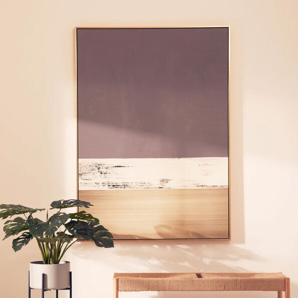 Elmiron Canvas Foil Wall Art in Gold and Grey