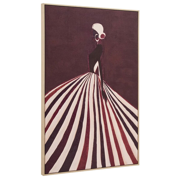 Elmiron Canvas Lady In The Stripe Dress Wall Art in Multicolour