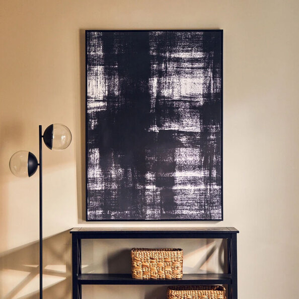 Elmiron Canvas Monochrome Wall Art in Black And White