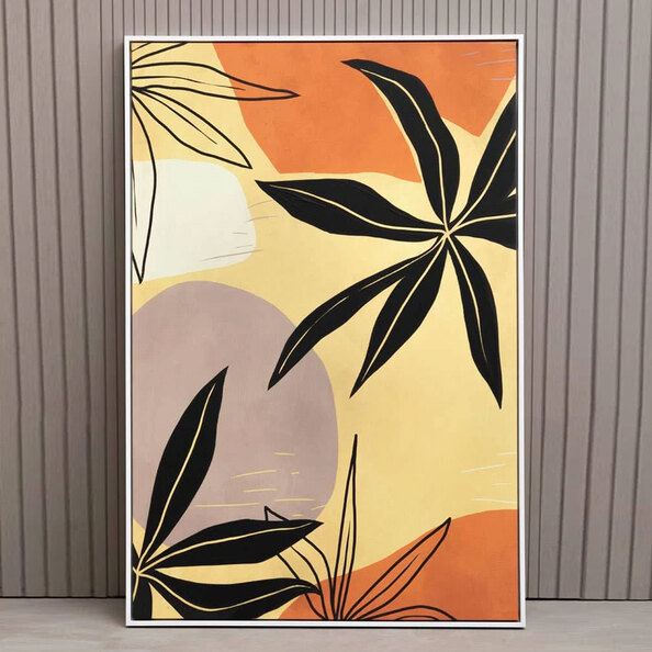 Elmiron Canvas Multicolour Wall Art with Wooden Frame