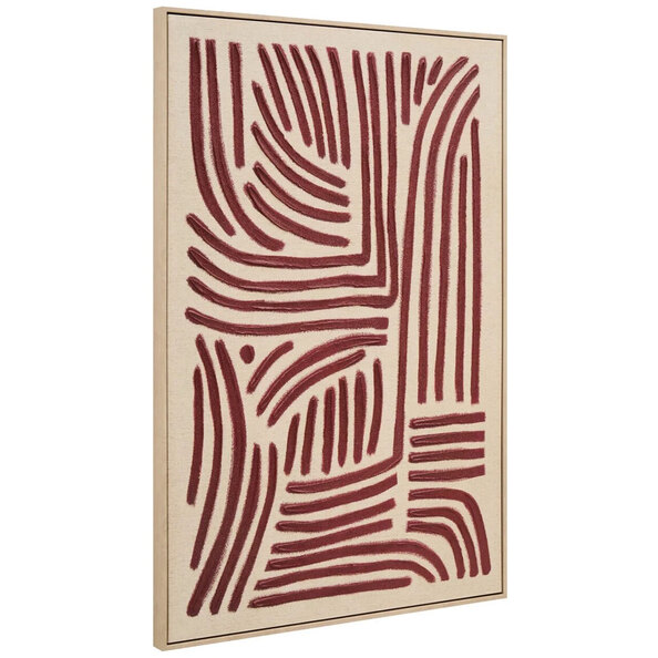 Elmiron Canvas Textured Linear Abstract Wall Art in Multicolour