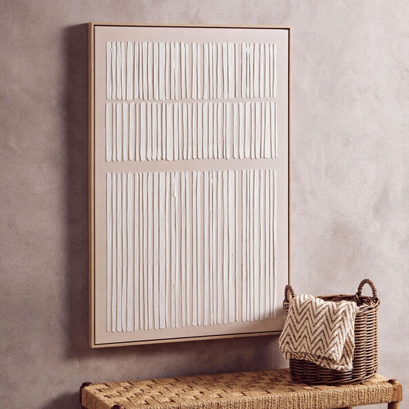 Elmiron Canvas Textured Wall Art in Natural