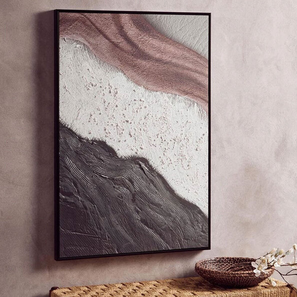 Elmiron Wooden Earthy Tones Textured Wall Art in Multicolour