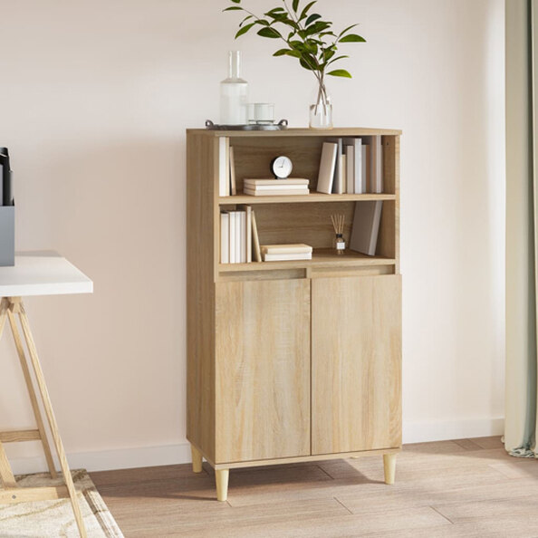 Elmont Wooden Sideboard With 2 Doors In Sonoma Oak