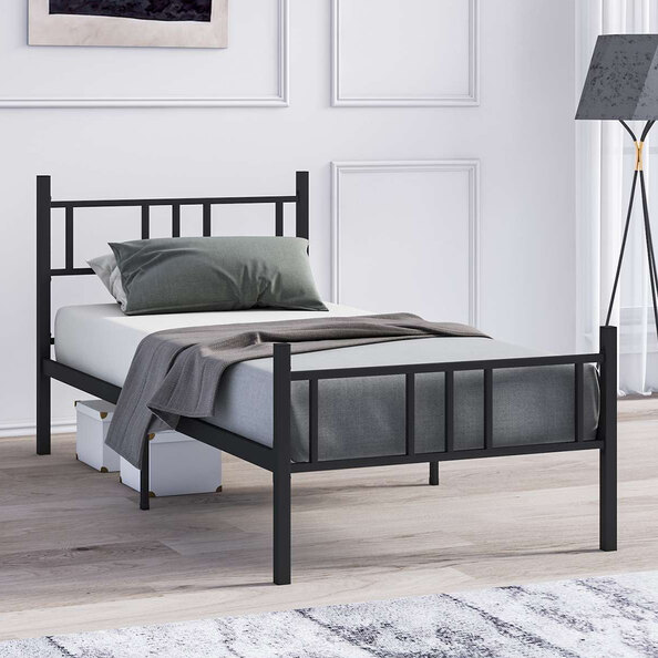 Elzano Metal Single Bed In Black