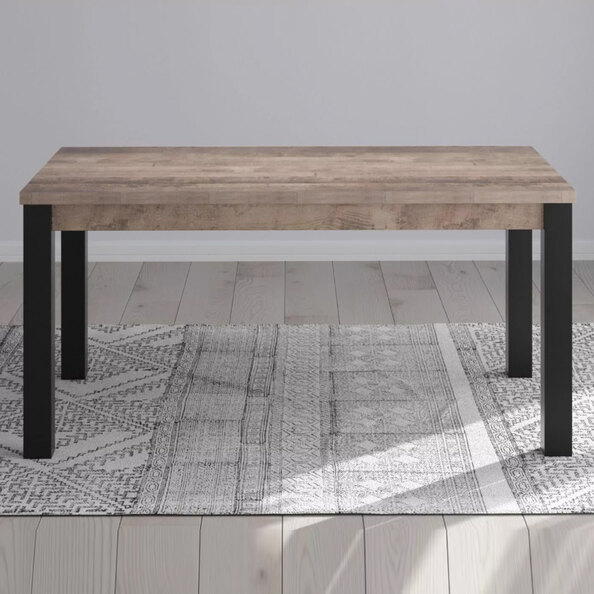 Erbil Small Rectangular Wooden Dining Table In Tobacco Oak