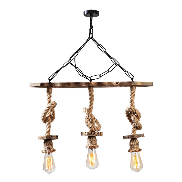Erebos Wooden Ceiling Pendant Light in Oak