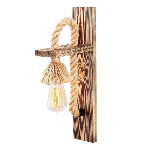 Erebos Wooden Wall Light in Oak