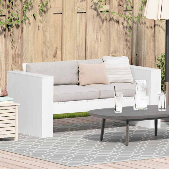 Etreno Garden Solid Wood 110cm Seating Sofa in White