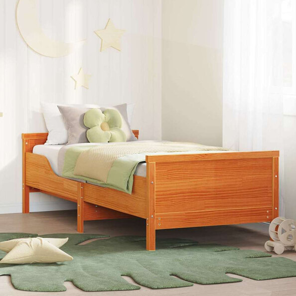 Eustis Wooden Extendable Kids Bed In Brown