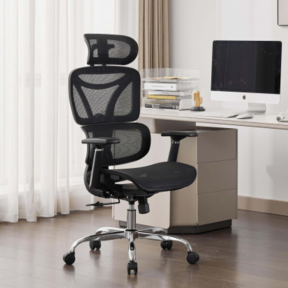 Evesham Mesh Fabric Home and Office Chair in Black