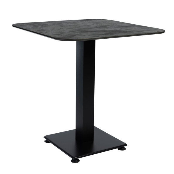 Extro 69cm Black Moon Top Dining Table with Akira Base