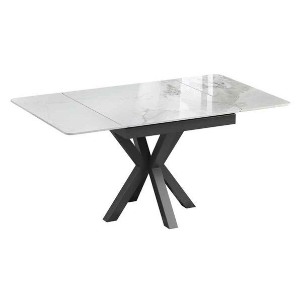 Farsen Ceramic Extending Dining Table in Calacatta Gloss
