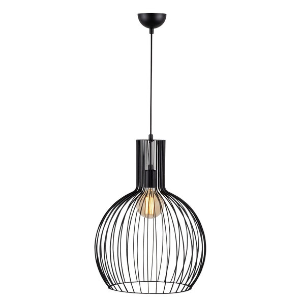 Fellini Metal Cage Ceiling Pendant Light in Black